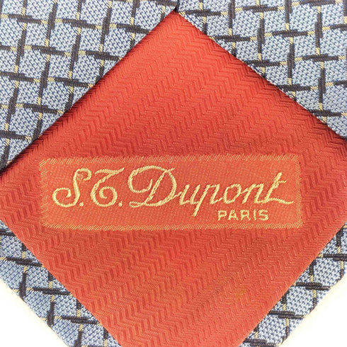 s.t.dupont 総柄シルクネクタイ メンズ