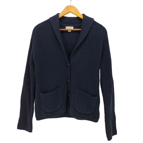 ブルックスブラザーズレッドフリース BROOKS BROTHERS REDFLEECE エルボーパッチ ショールカラー コットン ニット カーディガン 胡桃ボタン メンズ import:M