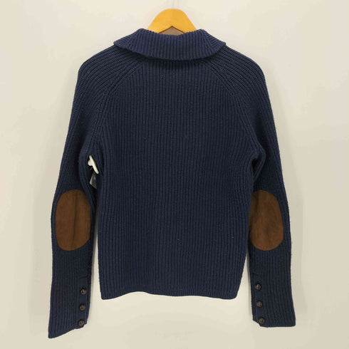 ブルックスブラザーズレッドフリース BROOKS BROTHERS REDFLEECE エルボーパッチ ショールカラー コットン ニット カーディガン 胡桃ボタン メンズ import:M