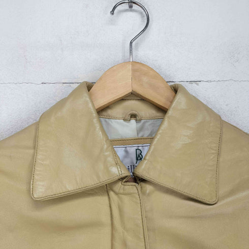 BRILLIANT AS Sheep leather シープ レザー 比翼 ステンカラー コート レディース JPN:9号