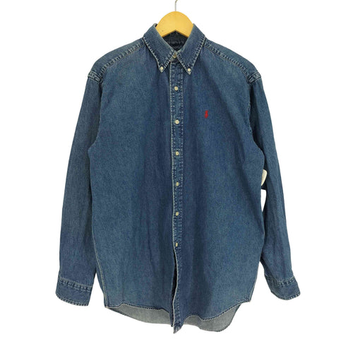 ラルフローレン RALPH LAUREN BLAIRE ポニー刺繍 L/S デニム シャツ メンズ import:S