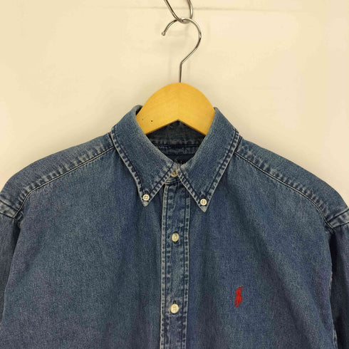 ラルフローレン RALPH LAUREN BLAIRE ポニー刺繍 L/S デニム シャツ メンズ import:S