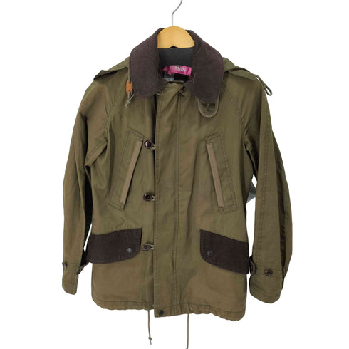 ジュンヤワタナベコムデギャルソンマン JUNYA WATANABE COMME des GARCONS MAN N-2B型 裏地チェック コーデュロイ切替 フードジップ ジャケット メンズ JPN:M