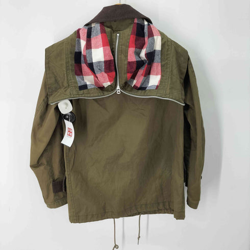 ジュンヤワタナベコムデギャルソンマン JUNYA WATANABE COMME des GARCONS MAN N-2B型 裏地チェック コーデュロイ切替 フードジップ ジャケット メンズ JPN:M