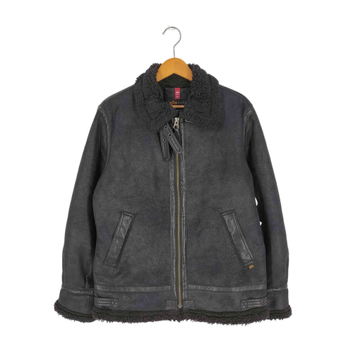 アルファインダストリーズ ALPHA INDUSTRIES 別注 B-3 フェイクムートンジャケット メンズ L