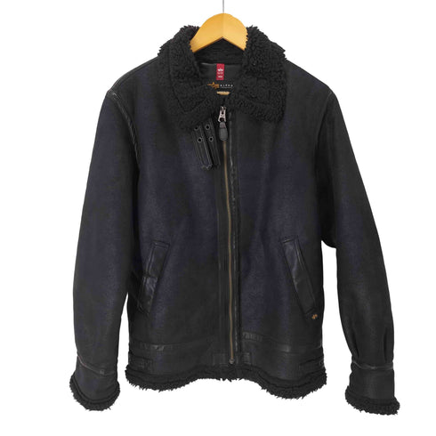 アルファインダストリーズ ALPHA INDUSTRIES 別注 B-3 フェイクムートンジャケット メンズ L