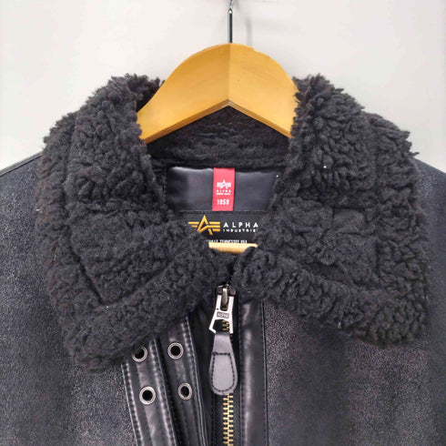 アルファインダストリーズ ALPHA INDUSTRIES 別注 B-3 フェイクムートンジャケット メンズ L