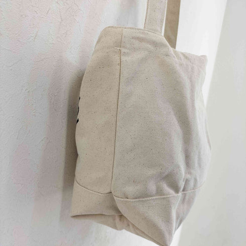 メゾンキツネ MAISON KITSUNE Café Kitsuné 2way ロゴプリント キャンバス トートバッグ レディース