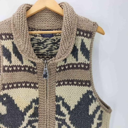 Flash Up Classical NEW WOOL ウール ジップアップ ニット ノースリーブ カウチン ベスト メンズ