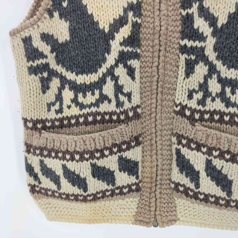 Flash Up Classical NEW WOOL ウール ジップアップ ニット ノースリーブ カウチン ベスト メンズ