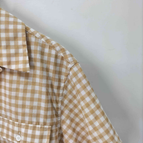 サタデーズニューヨークシティ Saturdays NYC Hester Gingham Check SS Shirt ギンガムチェック オープンカラー シャツ メンズ