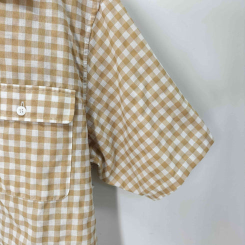 サタデーズニューヨークシティ Saturdays NYC Hester Gingham Check SS Shirt ギンガムチェック オープンカラー シャツ メンズ
