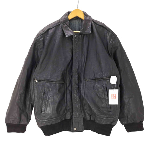 G-1 TYPE Real leather Flight Bomber Jacket 裏地キルティング G-1型 リアルレザー フライト ボンバー ジャケット メンズ 5