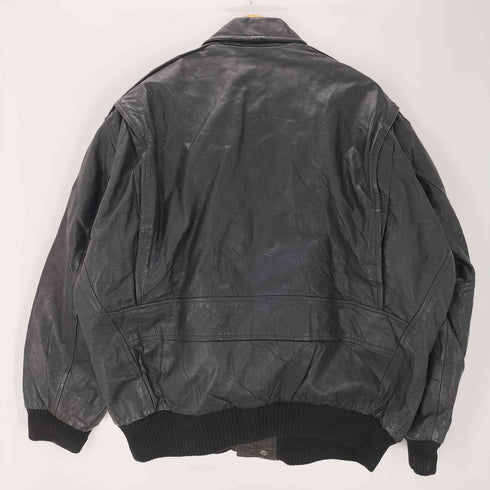 G-1 TYPE Real leather Flight Bomber Jacket 裏地キルティング G-1型 リアルレザー フライト ボンバー ジャケット メンズ 5