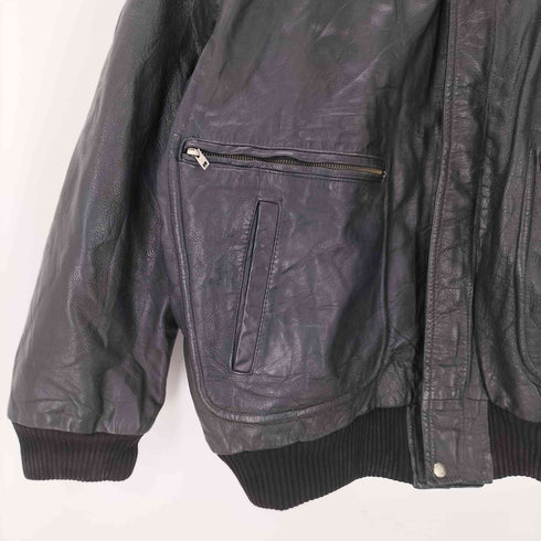 G-1 TYPE Real leather Flight Bomber Jacket 裏地キルティング G-1型 リアルレザー フライト ボンバー ジャケット メンズ 5