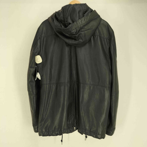 ディーゼル DIESEL カウレザー 比翼 ダブルジップ フーデッド ジャケット メンズ EUR:50