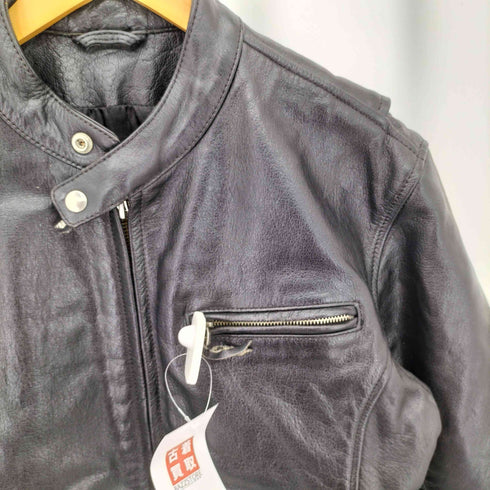 Rookie Leathers バッファローレザー シングル ライダースジャケット メンズ LL