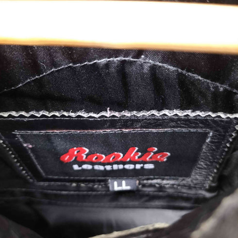Rookie Leathers バッファローレザー シングル ライダースジャケット メンズ LL
