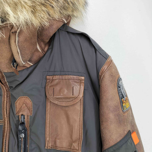PARAJUMPERS SPECIAL EDITION 裏地ダウン N-2B型 ムートン切替 ジャケット メンズ import:L