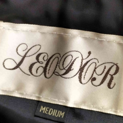 LEODOR 裏地ドローコード シープレザー ジップアップ 比翼 ハーフコート メンズ import:M