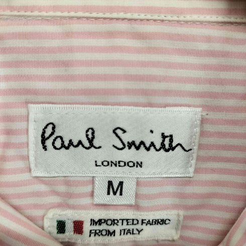 ポールスミスロンドン Paul Smith LONDON MADE IN ITALY ストライプ柄 S/S シャツ メンズ M