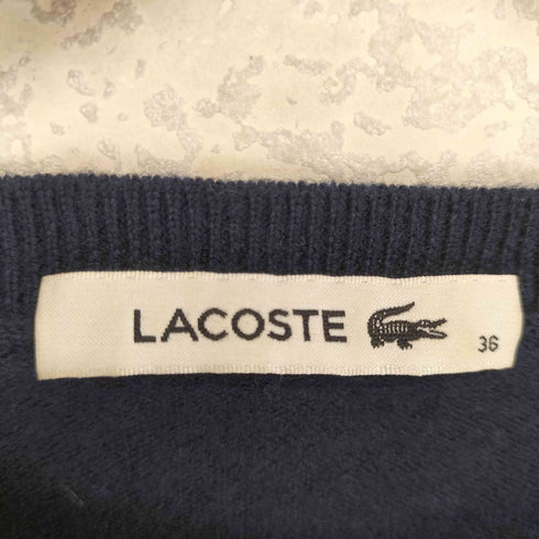 ラコステ LACOSTE ワンポイント刺繍ニットワンピース レディース 36