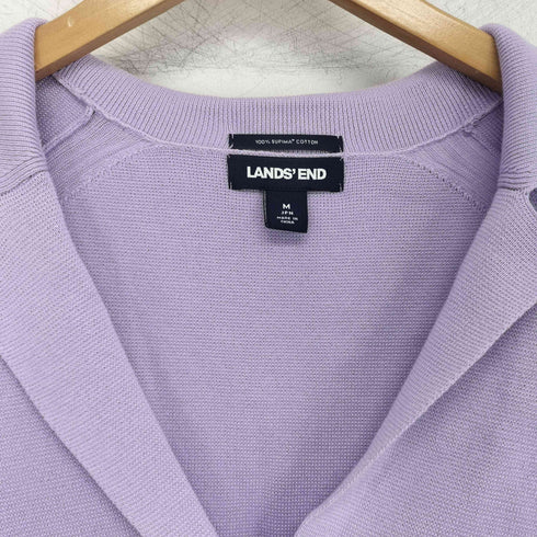 ランズエンド LANDS END 貝ボタン スーピマコットン ニットジャケット カーディガン レディース JPN:M