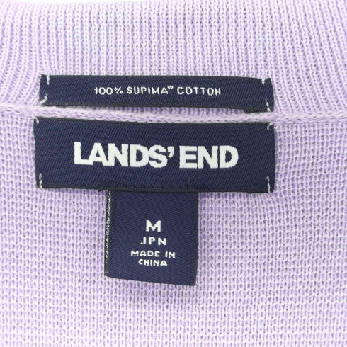 ランズエンド LANDS END 貝ボタン スーピマコットン ニットジャケット カーディガン レディース JPN:M
