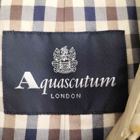 アクアスキュータム AQUASCUTUM 裏地チェック トレンチコート メンズ