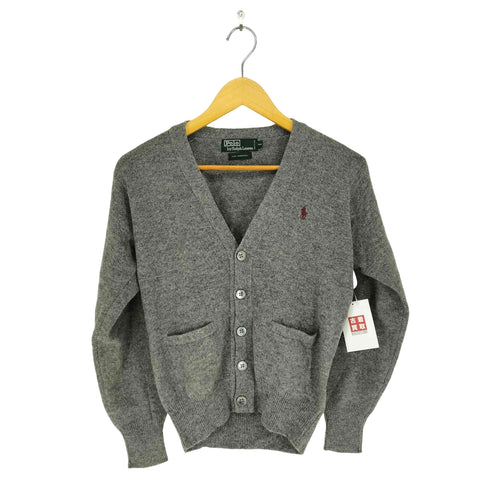 ポロバイラルフローレン Polo by RALPH LAUREN ポニー刺繍 LAMBSWOOL Vネックカーディガン レディース 140