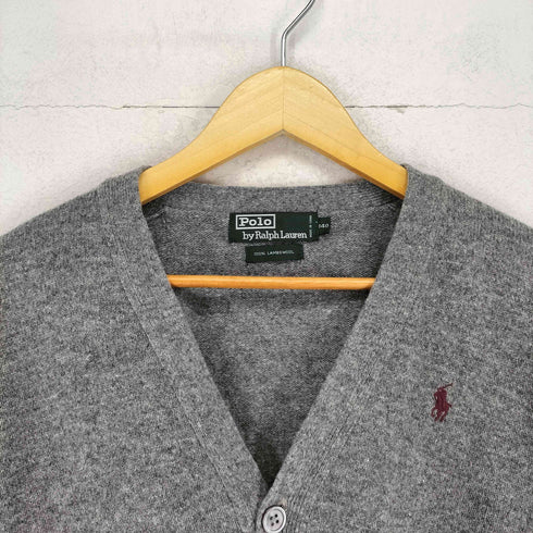 ポロバイラルフローレン Polo by RALPH LAUREN ポニー刺繍 LAMBSWOOL Vネックカーディガン レディース 140