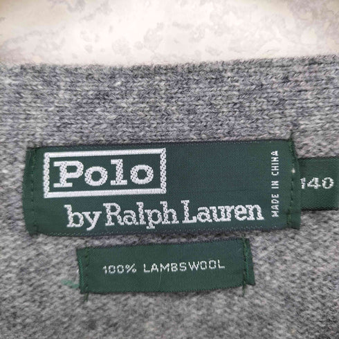 ポロバイラルフローレン Polo by RALPH LAUREN ポニー刺繍 LAMBSWOOL Vネックカーディガン レディース 140