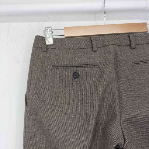 マーガレットハウエル MARGARET HOWELL 90-00s 旧タグ サイド ボタン ウール ワイド ストレート パンツ レディース JPN:2