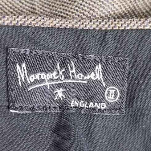 マーガレットハウエル MARGARET HOWELL 90-00s 旧タグ サイド ボタン ウール ワイド ストレート パンツ レディース JPN:2