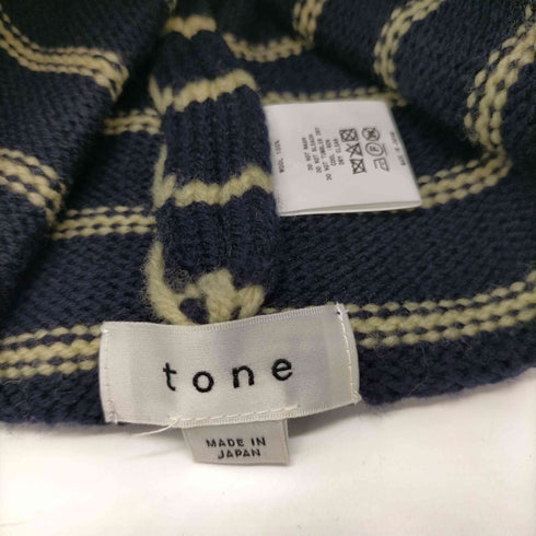 トーン tone 23AW SPECTATOR KNIT CAP スペクテイター ニット キャップ ローゲージ ボーダー ニット帽 メンズ FREE