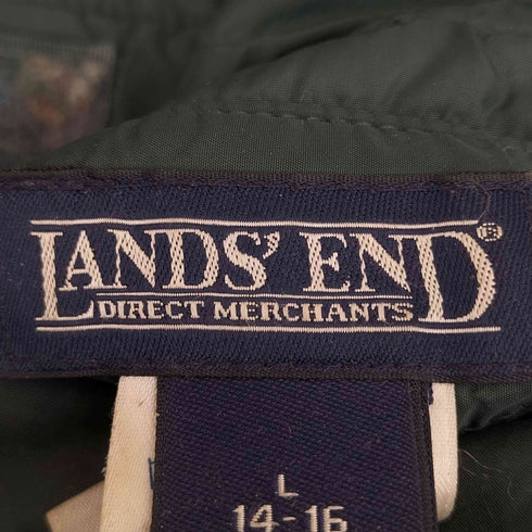 ランズエンド LANDS END 90s-00s ダブルジップ リバーシブル グースダウンジャケット メンズ import:L