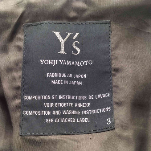 ワイズ Ys ウール ポリ 1ボタン ストライプ テーラードジャケット セットアップ レディース 3
