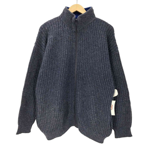 レイ REI 80-90S Drivers Knit ローゲージ メランジ ドライバーズ ニット ジップアップ セーター メンズ import:L