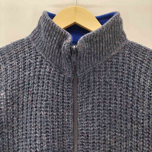 レイ REI 80-90S Drivers Knit ローゲージ メランジ ドライバーズ ニット ジップアップ セーター メンズ import:L