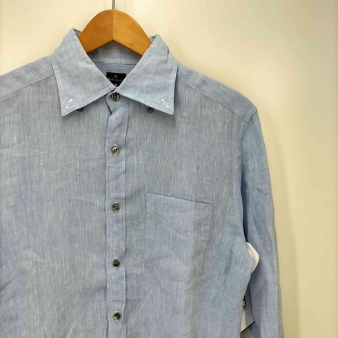 ポールスミス Paul Smith 袖花柄 長袖リネンシャツ メンズ JPN:M