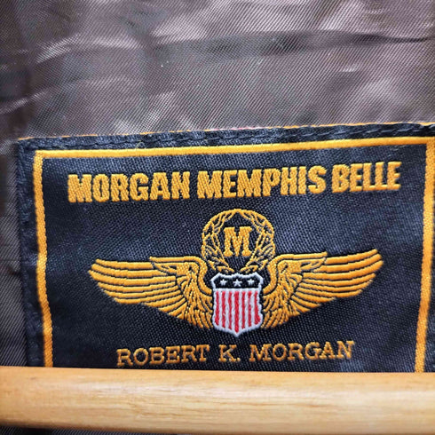 MORGAN MEMPHIS BELLE GENUINE LEATHER 本革 シングル レザー ライダース ジャケット メンズ import:L
