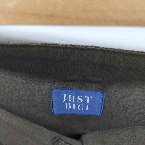 ビギ BIGI JUST BIGI チェック ウール プリーツスカート レディース