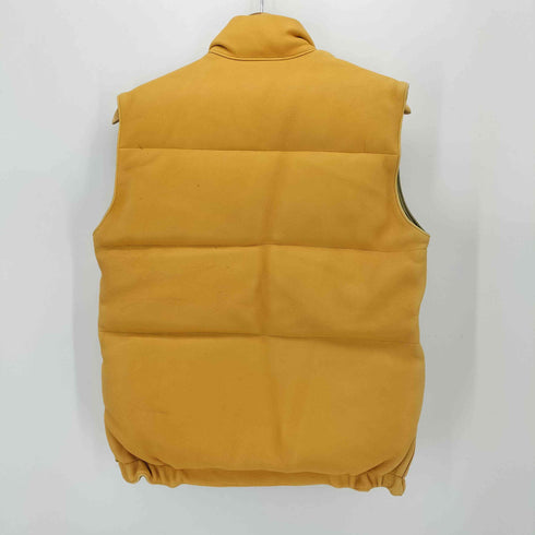 クレセントダウンワークス CRESCENT DOWN WORKS USA製 GOOSE DOWN レザー グース ダウン ベスト メンズ import:XS