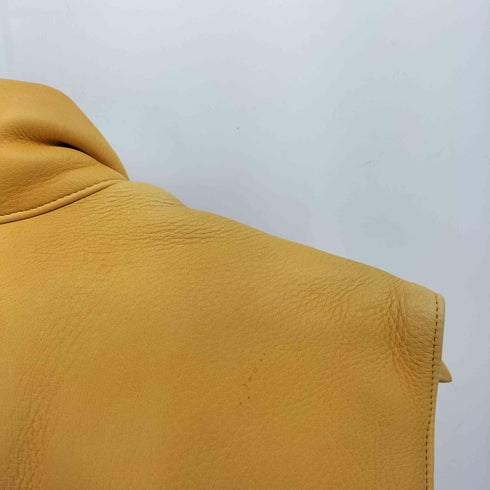 クレセントダウンワークス CRESCENT DOWN WORKS USA製 GOOSE DOWN レザー グース ダウン ベスト メンズ import:XS