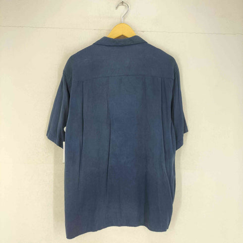 VINTAGE SILK シルク ステッチデザイン 開襟シャツ メンズ import:M