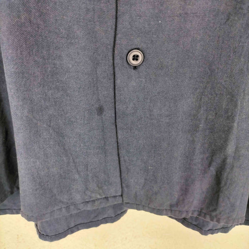 VINTAGE SILK シルク ステッチデザイン 開襟シャツ メンズ import:M