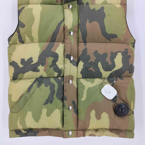 クレセントダウンワークス CRESCENT DOWN WORKS USA製 GOOSE DOWN リップストップ ナイロン グース ダウン ベスト メンズ import:XS