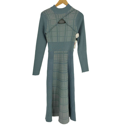 リエンダ rienda 2WAY LONG SLV 千鳥柄フレアKnit OP ワンピース レディース FREE