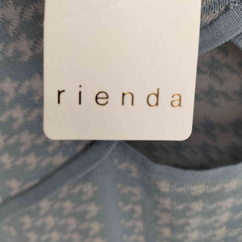 リエンダ rienda 2WAY LONG SLV 千鳥柄フレアKnit OP ワンピース レディース FREE