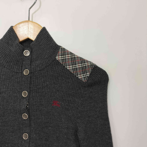 バーバリーロンドン BURBERRY LONDON ホース刺繍 ノバチェック プルオーバー リブニット レディース DE:38
